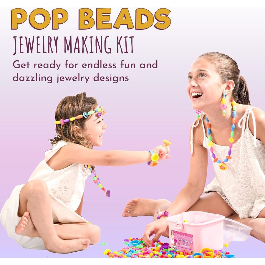 Pop Beads Jewelry Making Kit, 550+ Pieces, photo 2