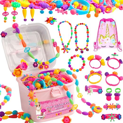 Pop Beads Jewelry Making Kit, 550+ Pieces