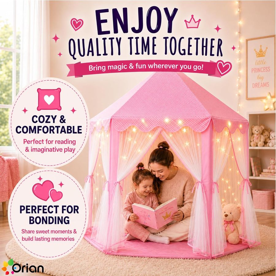 Princess Castle Play Tent with Starlights, photo 7