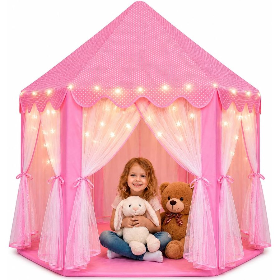 Princess Castle Play Tent with Starlights